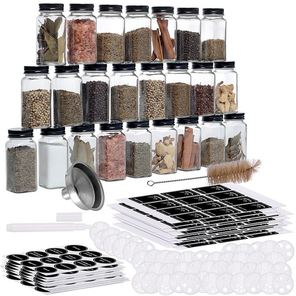 24Er-Set GewüRzgläSer Mit StreueinsäTzen, Je 120 Ml, 240 Etiketten-image