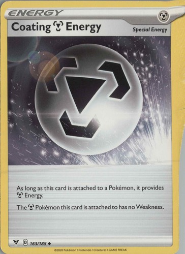 2020 POKÉMON SWORD AND SHIELD BLACK STAR PROMO #163 COATING ENERGY ULTRA RARE