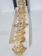 Marokkanischer Gold Kaftan Taillengürtel für Braut Hochzeit Zeremonien Brandneu im Karton