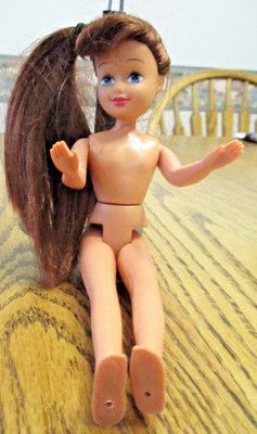 Kid Kore Doll 1992 Body1990 Head Auburn Hair 7.5 in Twist waist Nude Blue Eyes