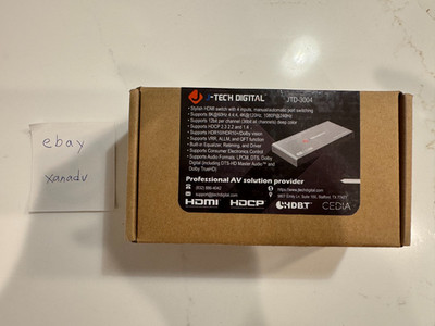J-Tech Digital 4-port HDMI switch 8K60 Hz 4:4:4