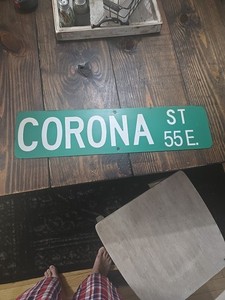 CORONA BEER STREET SIGN METAL SIGN