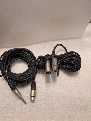 Pair Of Microphone Cables 1- XLR Male - Female And 1 XLR- 1/4'' Mono. Used Good