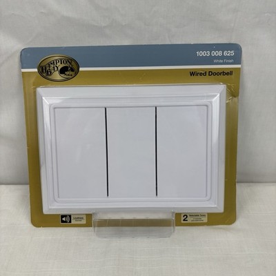 Hampton Bay 1003008625 White Finish Loudness Volume Wired Wall Mounted DoorBell