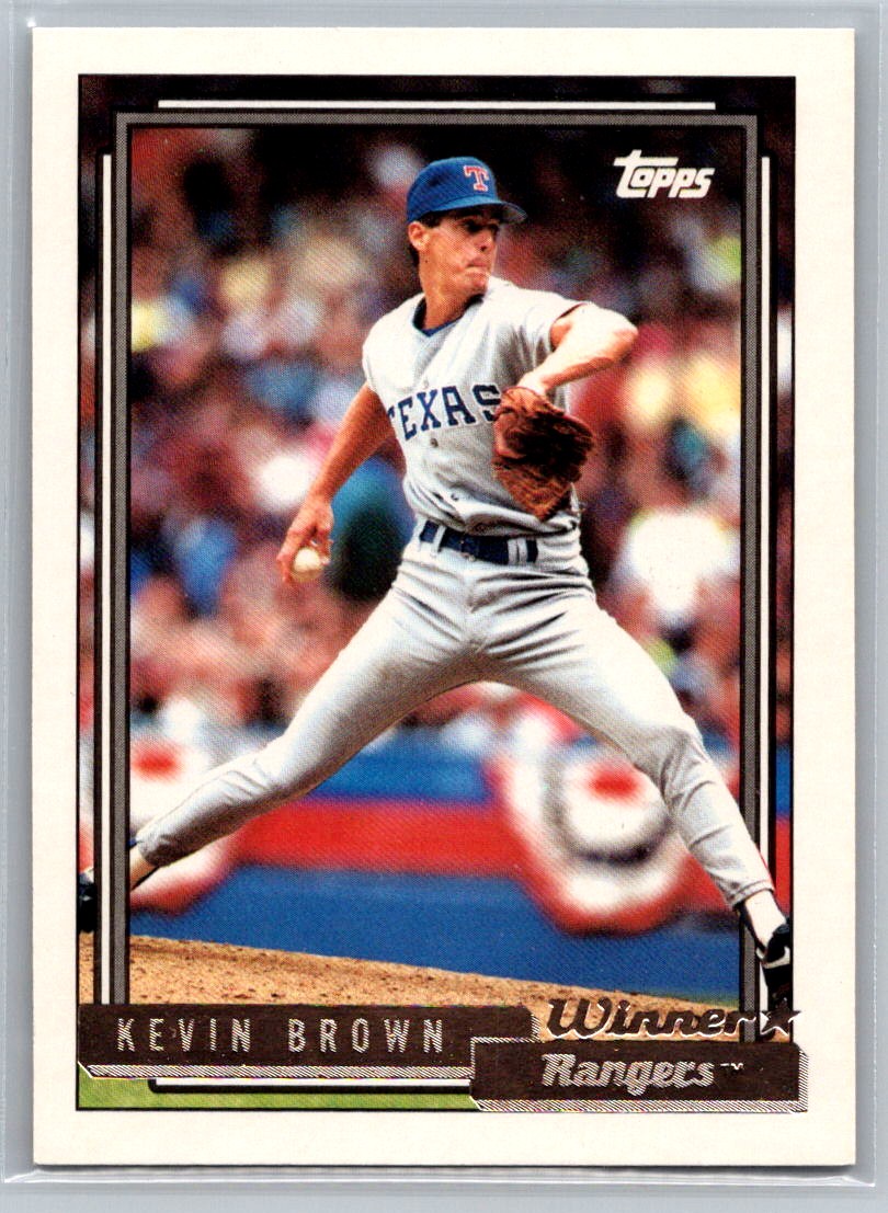 Kevin Brown 1992 Topps Gold Winner * Texas Rangers #297