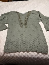 Vtg Grandma- sweater Bright Lights-USA MADE- See Measurements For Size Size 8