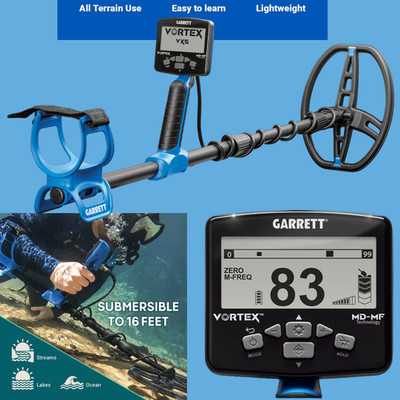 Garrett Vortex VX5 Metal Detector Multi-Frequency Waterproof w/11'' DD Coil