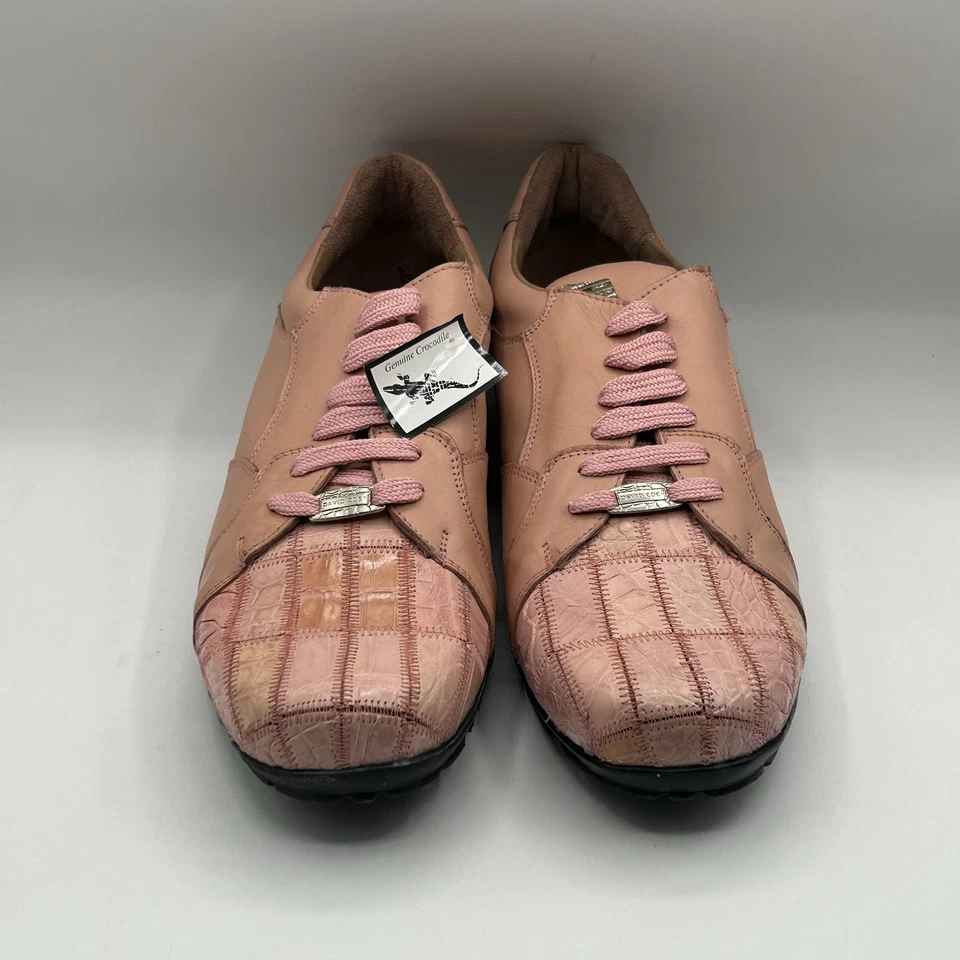 Новый David Eden Sport мужской крокодила кожа кроссовки обувь розовый размер 12 - Изображение 2 из 4