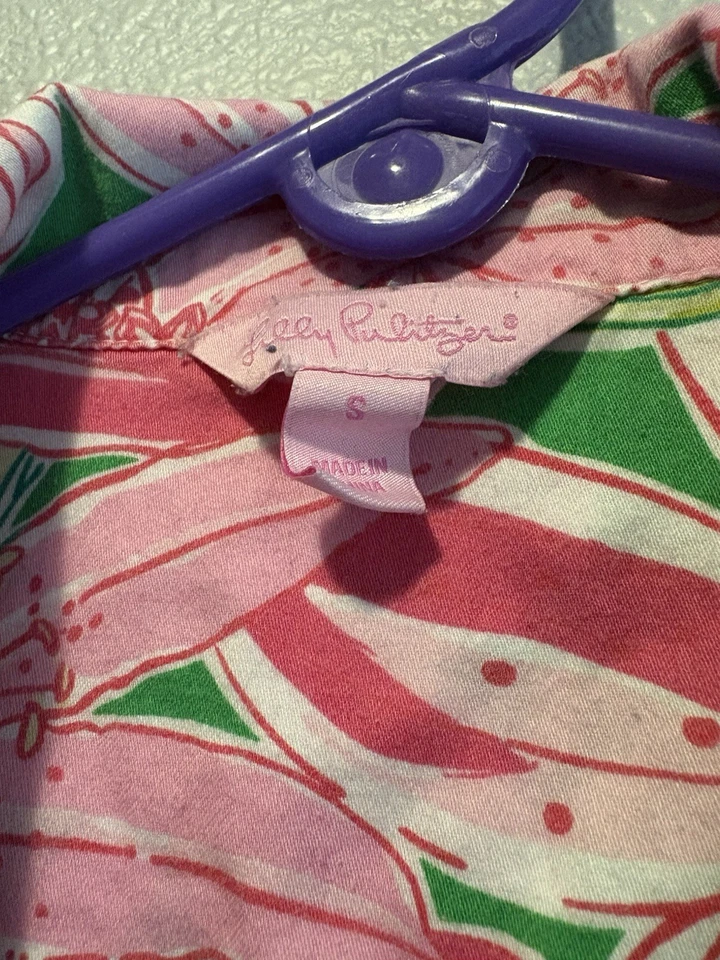 Lilly Pulitzer Women’s Pick of the Bunch Pajama TOP Floral Button-Down Small - Image 4 of 4