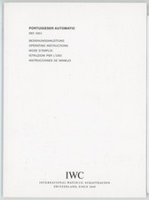IWC Portugieser Automatic Watch Ref 5001 Operating Instructions Manual 2008