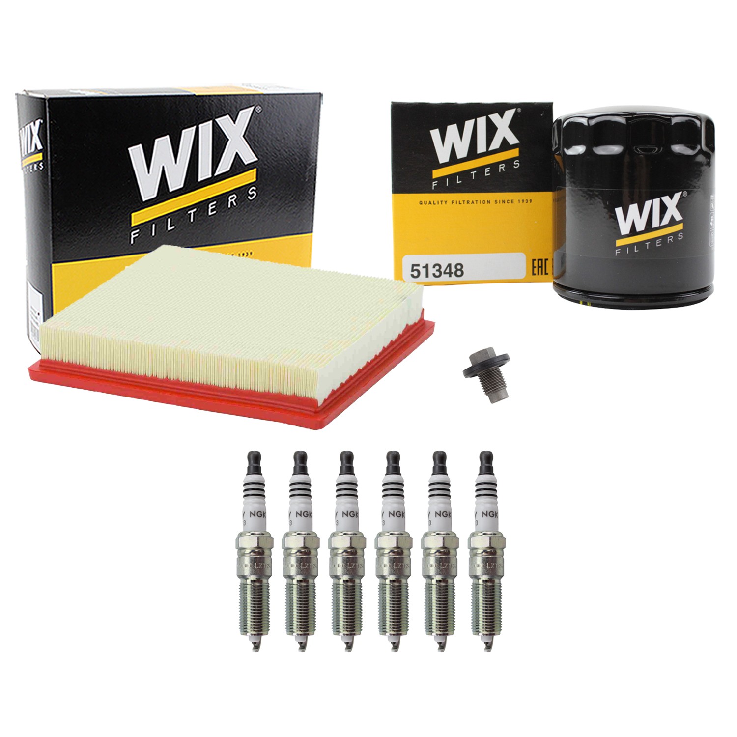 Wix Engine Air Oil Filters  NGK 6 Iridium IX Spark Plug Kit for Routan 3.8L V6