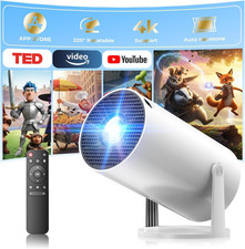 Portable Projector with WiFi and Bluetooth 4K 1080P for HDMI/TV Stick/iPhone