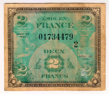 1944 France 2 Francs 01734479 Allied Military Paper Money Banknotes Currency