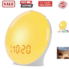 Wake Up Light Sunrise Alarm Clock for Kids, Heavy Sleepers, Bedroom, with Sun...