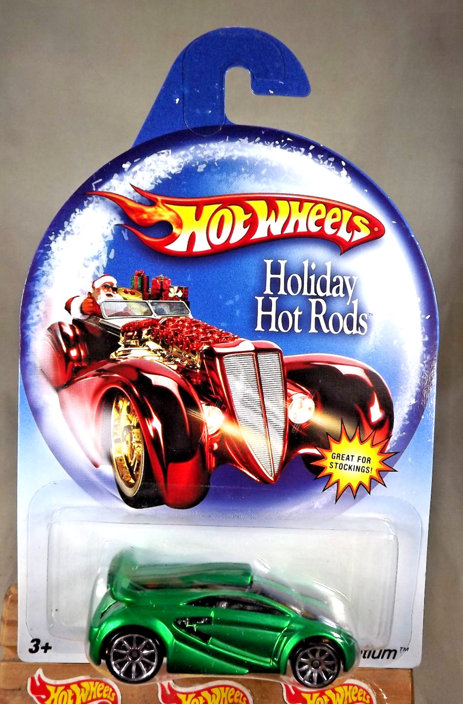 2008 Hot Wheels Holiday Hot Rods TECHNETIUM Spectraflame Green w/Chrome 10 Spoke