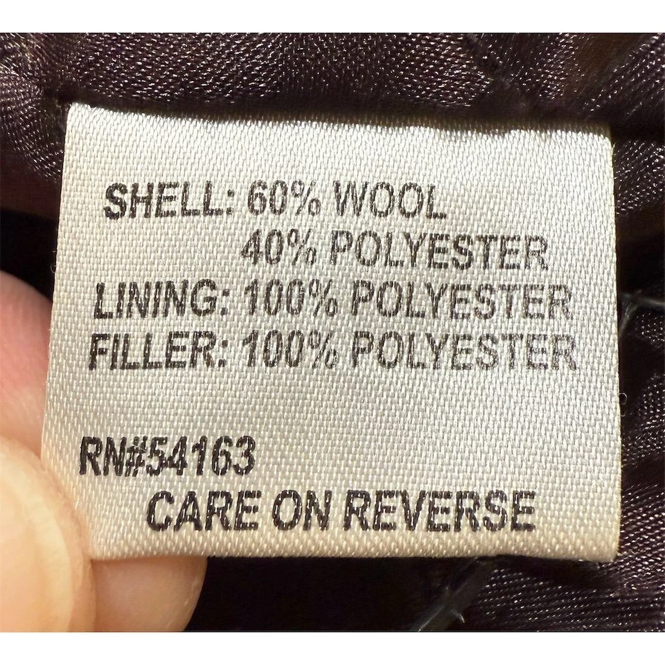 Chaquetón para mujer Calvin Klein marrón chocolate doble botonadura talla 8 lana vintage Foto 4 de 4