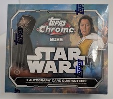 Topps Chrome Star Wars Hobby Box 2025 1 Auto Card Per Box Factory Sealed