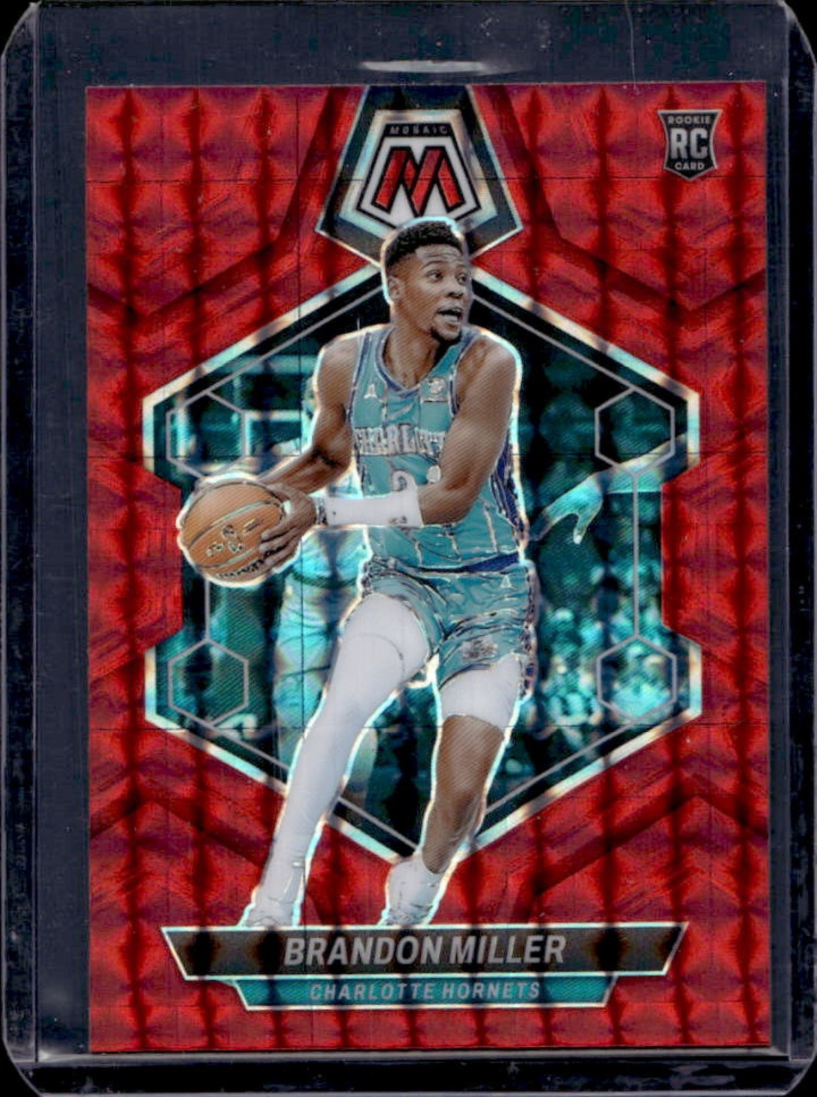 2023-24 Mosaic Brandon Miller RC Red Prizm Rookie #202 Hornets