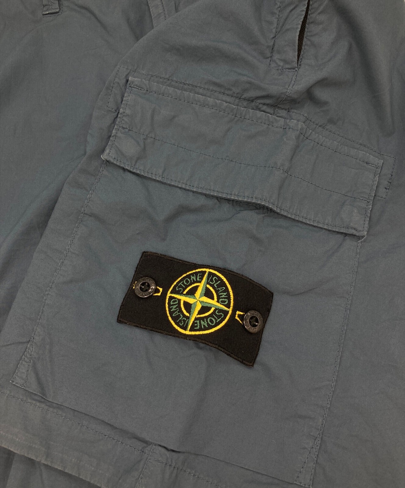STONE ISLAND/ Garment Dyed Cargo Bermuda Shorts Blue Size: 32 thumbnail 6