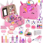 Non-Toxic Kids Makeup Kit - Washable Princess Play Set for Girls 3-12 Years, Bir