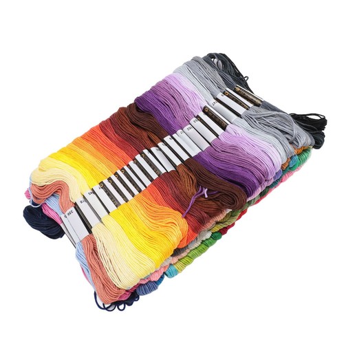 100 Skeins Embroidery Thread Polyester 6 Strands Bright Rich Colors Embroi. - Picture 1 of 12