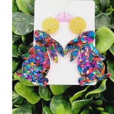 Confetti Colorful Bunny Dangle Earrings