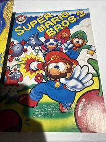 1988 Nintendo Power Magazine #2 NES Castlevania II, Calendar, Poster, Nice!