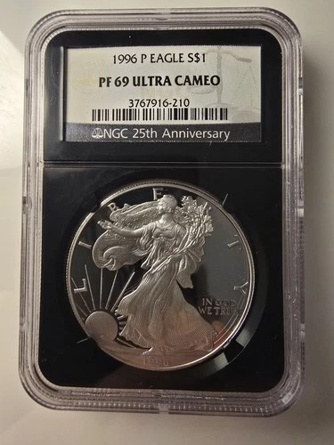 1996 American Silver Eagle 1 oz .999 Silver NGC PF 69 Ultra Cameo