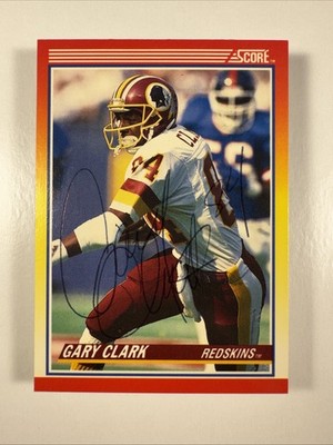 1990 Score #239 Gary Clark AUTOGRAPHED AUTO Washington Redskins