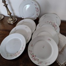 8 ANTICHI PIATTI PIANI RICHARD GINORI FIORI FINE 800 PRIMI 900 DIPINTI A MANO