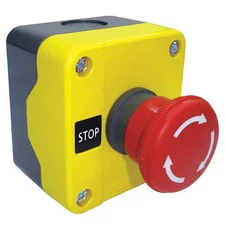 Dayton 32W275 Push Button Cntrol Station, 1Nc, Stop, 22Mm