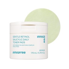 innisfree Daily Gentle Retinol Salicylic Toner Pads, Korean Sheet Mask Pads f...