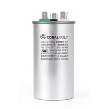Capacitor 40/5 uF 40 5 MFD 370V or 440V Dual Run Start Round A/C Capacitor CBB65