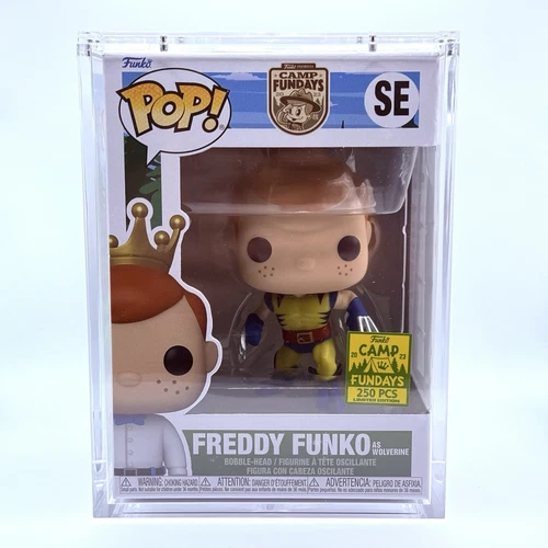 FREDDY FUNKO AS WOLVERINE FUNKO POP! 2023 CAMP FUNDAYS LE 250 + POPSHIELD ARMOR
