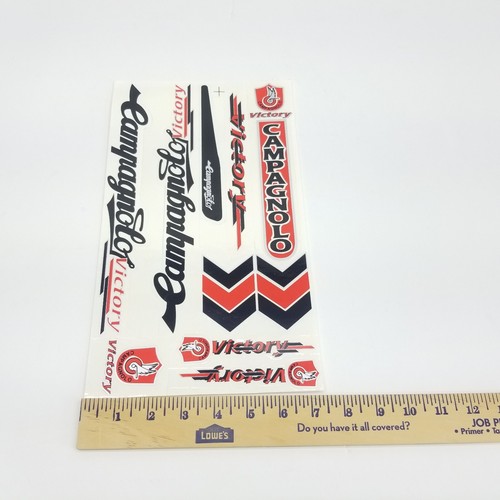 Campagnolo Victory Frame Decals Sticker Set Bicycle Cycling Red Black Italy - Picture 8 of 8