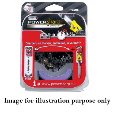 Oregon 14   PowerSharp Low Profile Motorsägenkette + Stein PS52E für Husqvarna