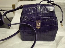 Brahmin Sirona Collection Chrome Margo Voltage Violet Crossbody Bag