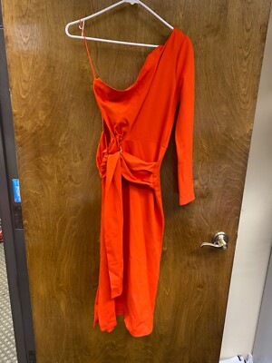 alexis orange dress Alexis Alexis- Vango Dress- Red/Orange