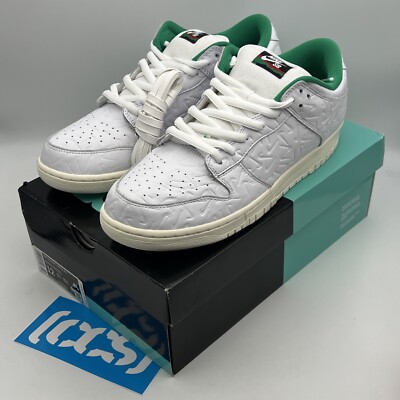 NEW In Box BEN-G × Nike SB Dunk Low White Green CU3846-100 Men