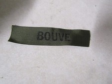 MILITARY PATCH NAME TAPE SEW ON OD GREEN COMBAT USED WITH BOUVE SYNTHETIC