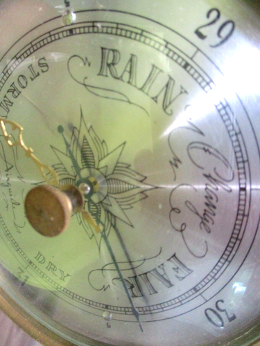 Airguide Banjo Mahogany Stormy to fair Presentation Barometer-Thermometer-gauges - Afbeelding 4 van 11