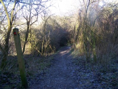Photo 6x4 North Downs Way junction in Hucking Wood Estate Broad Street/T c2009