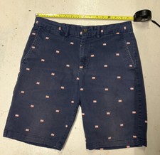 Old Navy Shorts Mens 30 Blue American Flag USA 4th of July Casual Flat Front