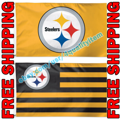 Pittsburgh Steelers Flag 3x5 ft Banner Logo NFL Football USA FAST FREE  Shipping