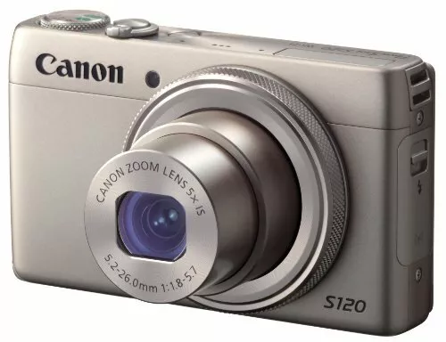 Canon Digital Camera Powershot S120 (Silver) F Value 1.8 Wide-Angle 24Mm 5X  Opti