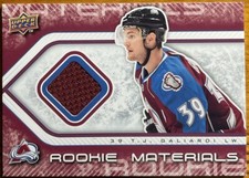 2009-10 Upper Deck Rookie Materials T.J. Galiardi #RM-TG Colorado Avalanche