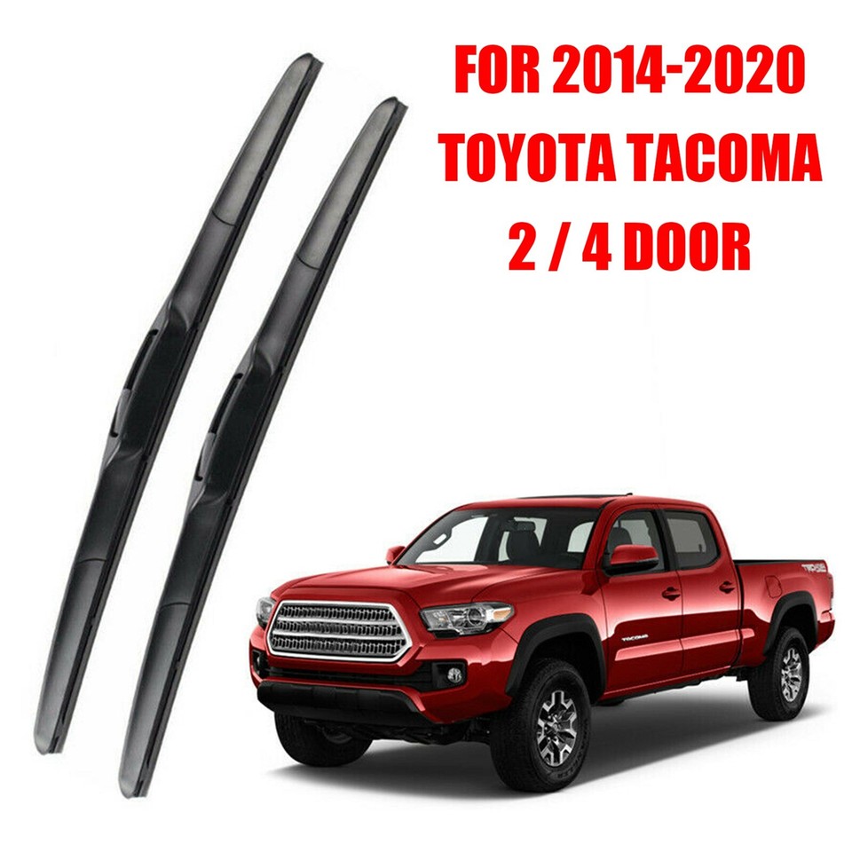 Black Front Window Wiper Blades Set Fit 20142020 TOYOTA 2 / 4