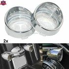 For Harley Touring Road Glide 2x Clear Turn Signal Light Bezels Visor Lens Cover