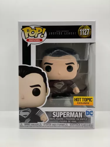 FUNKO POP! #1127 SUPERMAN BLACK SUIT SNYDER'S JUSTICE LEAGUE HOT TOPIC EXCLUSIVE