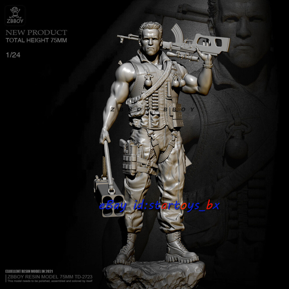 Arnold Soldier 1/24 H75mm Unpainted Resin Model Kit Unassembled Garage Kit GK